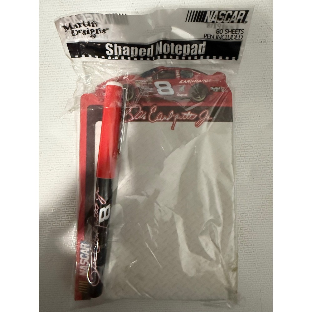 Dale Earnhardt Jr NASCAR #8 Shaped‎ Notepad & Pen Set Martin Designs